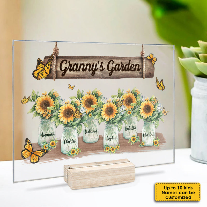 Granny's Garden - Gift For Mom, Grandma - Personalized Acrylic Plaque
