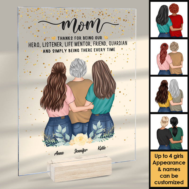 Mom Thanks For Being My Hero - Gift For Mom - Personalized Acrylic Plaque