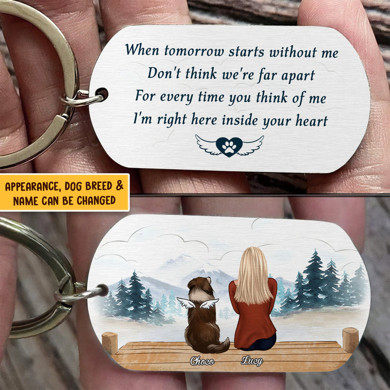 Don't Think We're Far Apart - Personalized Keychain