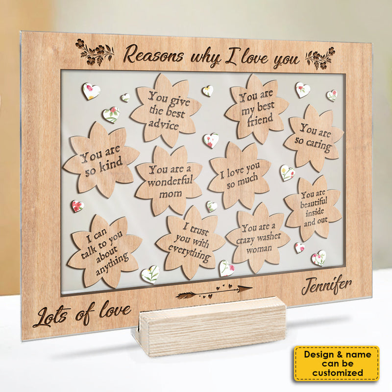 You Are Beautiful Inside And Out - Gift For Mom, Personalized Acrylic Plaque