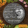 Although You Can't Be Here, We're Truly Not Apart - Personalized Memorial Stone, Human Grave Marker - Upload Image, Memorial Gift, Sympathy Gift