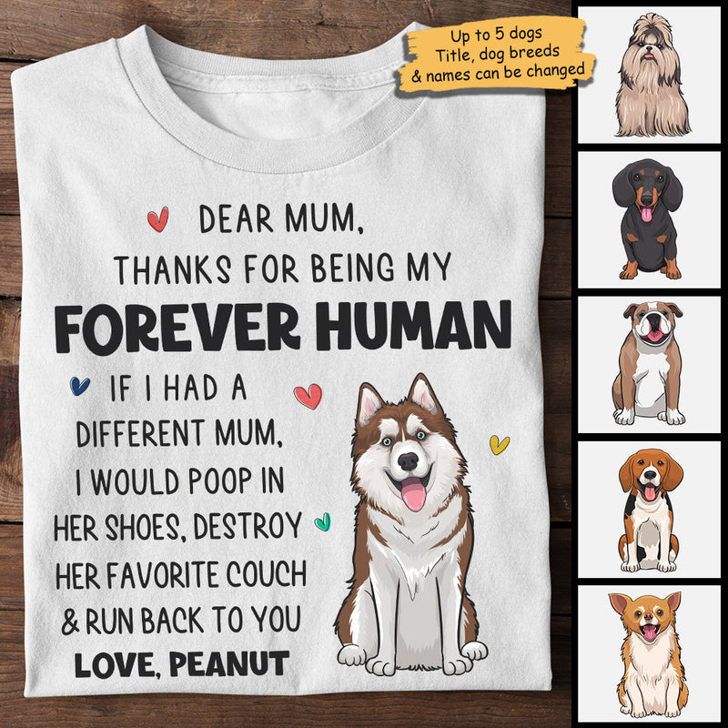 Dear Mum I Would Poop In Her Shoes - Mother's Day Gifts, Gift For Dog Mum, Personalized Unisex T-shirt, Hoodie