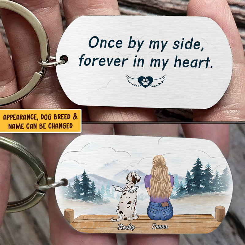 Once By My Side, Forever In My Heart - Personalized Keychain