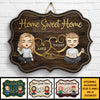 Home Sweet Home - Gift For Couples, Husband Wife - Personalized Shaped Wood Sign