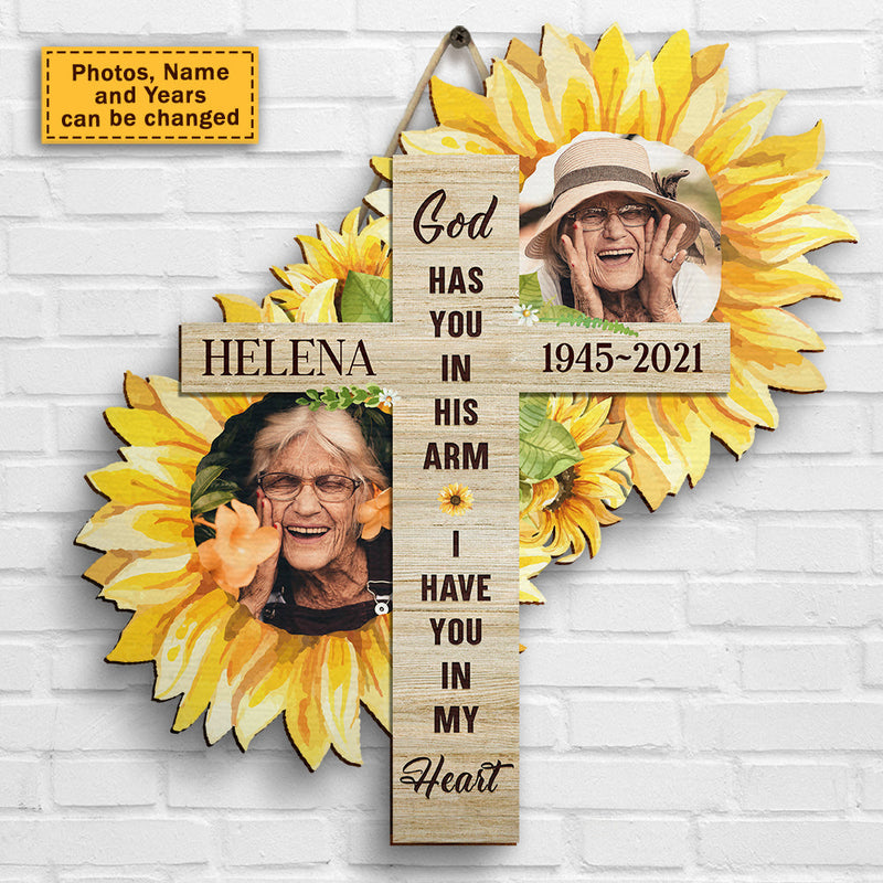I Have You In My Heart - Upload Image - Personalized Shaped Wood Sign