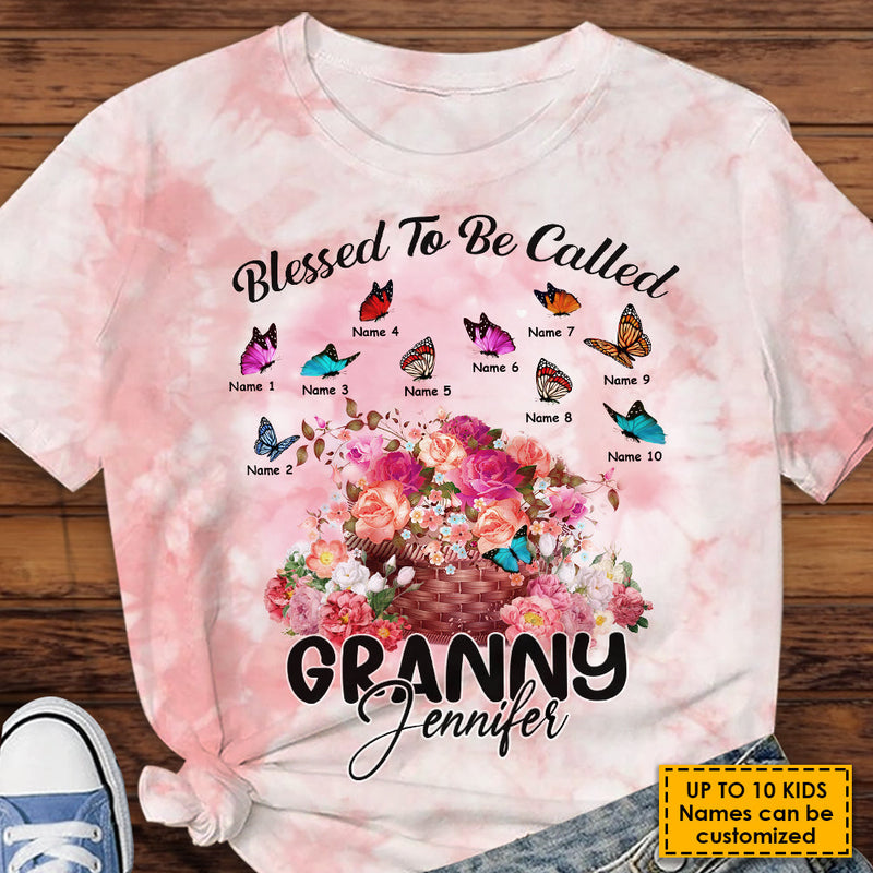 Blessed To Be Called Granny - Gift For Grandma, Personalized Unisex All-Over Printed T-Shirt
