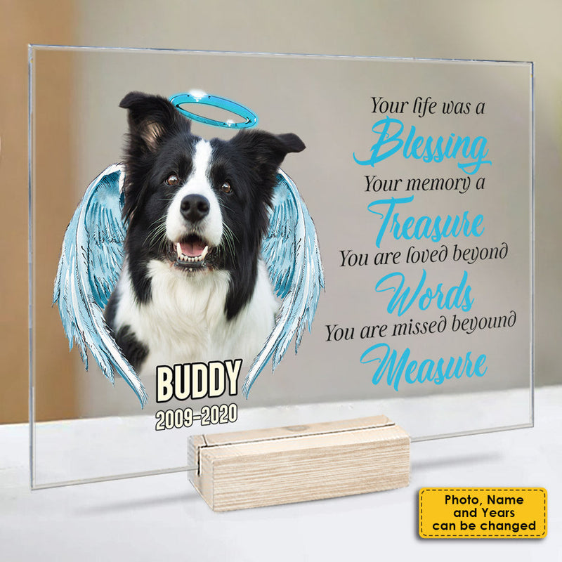 Your Life Was A Blessing - Upload Image - Personalized Acrylic Plaque