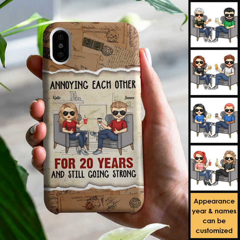 Husband Wife Annoying Each Other - Gift For Couples, Husband Wife - Personalized Phone Case