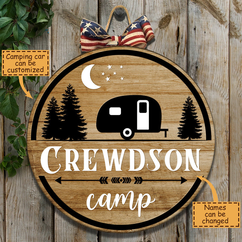 Time To Go Camping - Personalized Camping Door Sign