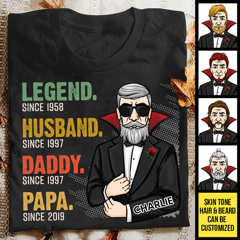 Legend Husband Daddy Grandpa  - Personalized Unisex T-Shirt