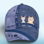 Keep Calm And Love Cats Blue - Cat Personalized Custom Hat, All Over Print Classic Cap - New Arrival, Gift For Pet Owners, Pet Lovers