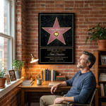 Dad Star Of Fame - Family Personalized Custom Vertical Canvas - Mother's Day, Father's Day Birthday Gifts For Mom, Dad