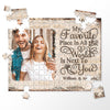 Custom Photo Together With You Is My Favorite Place To Be - Couple Personalized Custom Jigsaw Puzzle - Gift For Husband Wife, Anniversary