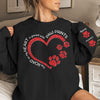 The Road To Dog Mom Heart - Dog & Cat Personalized Custom Unisex Sweatshirt With Design On Sleeve - Sympathy Gift, Gift For Pet Owners, Pet Lovers