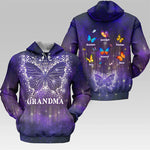 Grandma Is My Angel - Family Personalized Custom Unisex All-Over Printed Hoodie - Mother's Day, Gift For Grandma
