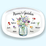 My Grandma's Garden - Family Personalized Custom Platter - Birthday Gift For Grandma