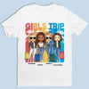 Let's Go With Us - Bestie Personalized Custom Unisex T-shirt - Summer Vacation, Gift For Bestie, BFF, Sisters