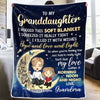 To My Lovely Granddaughter - Family Personalized Custom Blanket - Birthday Gift From Mom, Grandma