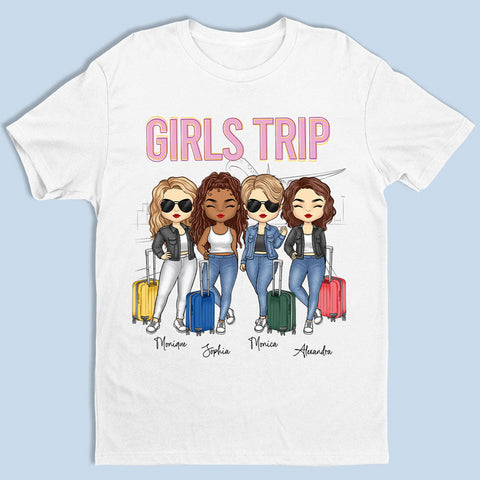 Girls Trip Cheaper Than Therapy - Bestie Personalized Custom Unisex T-shirt - Summer Vacation, Gift For Bestie, BFF, Sisters