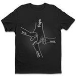 Hand In Hand, I Will Always Protect You All - Family Personalized Custom Unisex T-Shirt - Father's Day Gifts For Dad, Grandpa