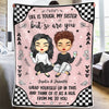 Wish I Could Hug You Right Now - Bestie Personalized Custom Blanket - Gift For Best Friends, BFF, Sisters