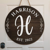 Our Home Sweet Home - Family Personalized Custom Round Shaped Home Decor Wood Sign - House Warming Gift For Family Members