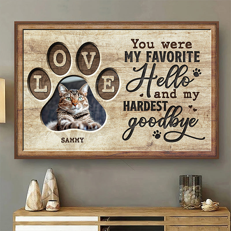 Custom Photo Walk Beside Us Every Day - Dog & Cat Personalized Custom Horizontal Home Decor Poster - House Warming Gift For Pet Owners, Pet Lovers