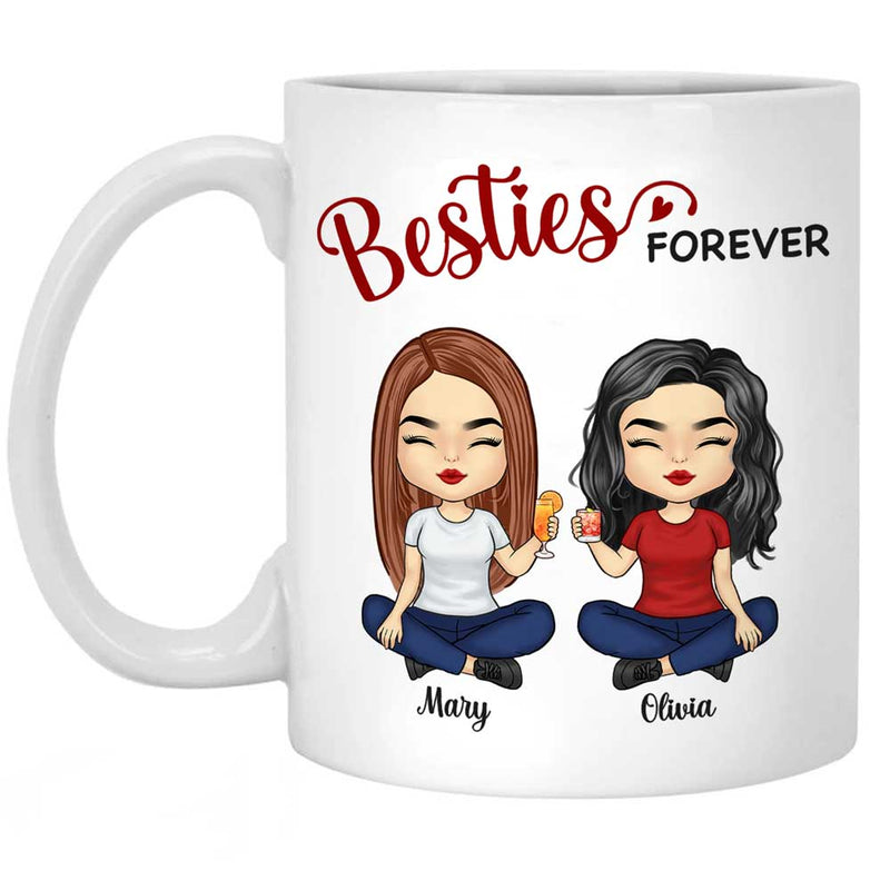 We're Besties Forever - Bestie Personalized Custom Mug - Gift For Best Friends, BFF, Sisters