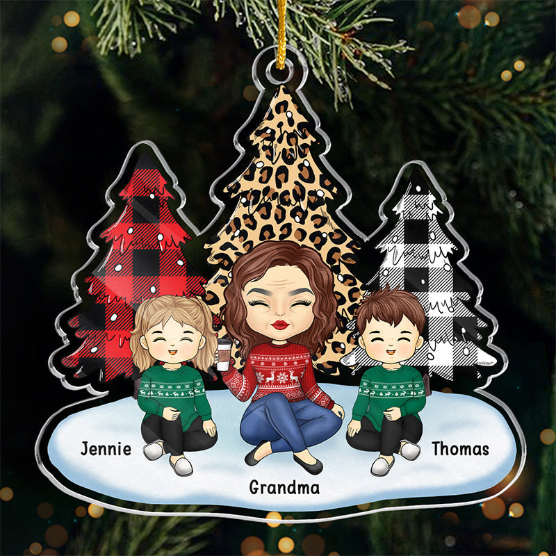 Grandkids Put The Merry In My Christmas - Family Personalized Custom Ornament - Acrylic Custom Shaped - Christmas Gift For Family Members