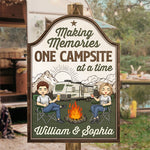 Camping Partners For Life - Camping Personalized Custom Shaped Home Decor Wood Sign - House Warming Gift For Couples, Husband Wife, Camping Lovers