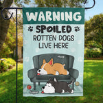 A Spoiled Rotten Dog Lives Here - Dog Personalized Custom Flag - Gift For Pet Owners, Pet Lovers