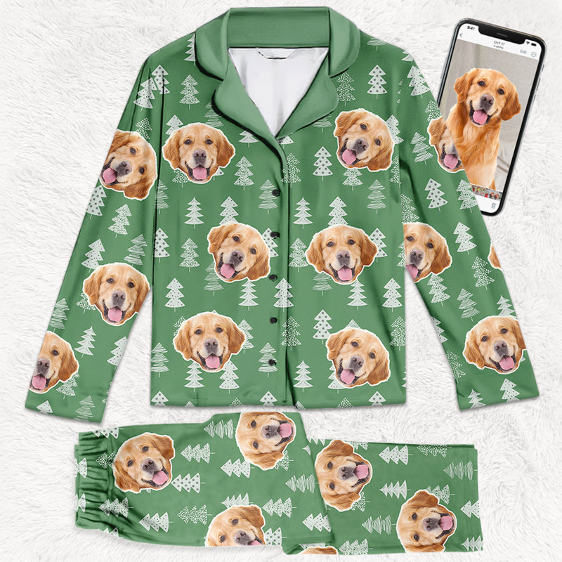 Custom Photo Have A Pawsative And Happy Holiday - Dog & Cat Personalized Custom Face Photo Pajamas - Christmas Gift For Pet Owners, Pet Lovers
