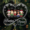 Always My Sister Forever My Friend - Bestie Personalized Custom Ornament - Acrylic Infinity Heart Shaped - Christmas Gift For Best Friends, BFF, Sisters