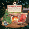 Christmas In Heaven - Memorial Personalized Custom Ornament - Wood Unique Shaped - Christmas Gift, Sympathy Gift For Family Members