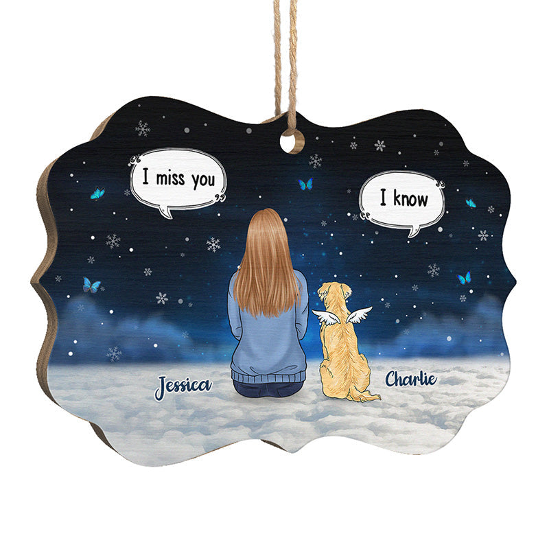 I Miss You More Each Day - Memorial Personalized Custom Ornament - Wood Benelux Shaped - Christmas Gift, Sympathy Gift For Pet Owners, Pet Lovers