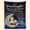 To My Lovely Granddaughter - Family Personalized Custom Blanket - Birthday Gift From Mom, Grandma