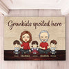 Grandkids Spoiled Here - Family Personalized Custom Decorative Mat - Gift For Grandparents