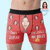 Custom Photo Jingle My Bells I'll Guarantee A White Christmas - Funny Personalized Custom Boxer Briefs, Men's Boxers - Christmas Gift For Boyfriend, Husband, Anniversary