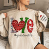 The Perfect Grandma - Family Personalized Custom Unisex Sweatshirt With Design On Sleeve - Christmas Gift For Mom, Grandma
