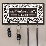 Welcome To Our Loving Home - Family Personalized Custom Rectangle Shaped Key Hanger, Key Holder - Gift For Family Members