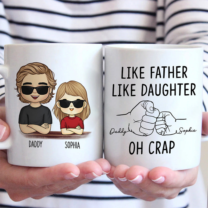 Like Father Like Daughter - Family Personalized Custom Mug - Gift For Family Members
