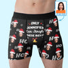 Custom Photo Only You Can Jingle These Bells - Funny Personalized Custom Boxer Briefs, Men's Boxers - Christmas Gift For Boyfriend, Husband, Anniversary