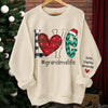Love This Grandma Life - Family Personalized Custom Unisex Sweatshirt With Design On Sleeve - Christmas Gift For Mom, Grandma