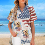 Custom Photo Summer Is A State Of Mind - Dog & Cat Personalized Custom Unisex Patriotic Tropical Hawaiian Aloha Shirt - Independence Day, 4th Of July, Summer Vacation Gift, Gift For Dog Lovers