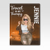 Go Somewhere You've Never Been Before - Travel Personalized Custom Passport Cover, Passport Holder - Holiday Vacation Gift, Gift For Adventure Travel Lovers