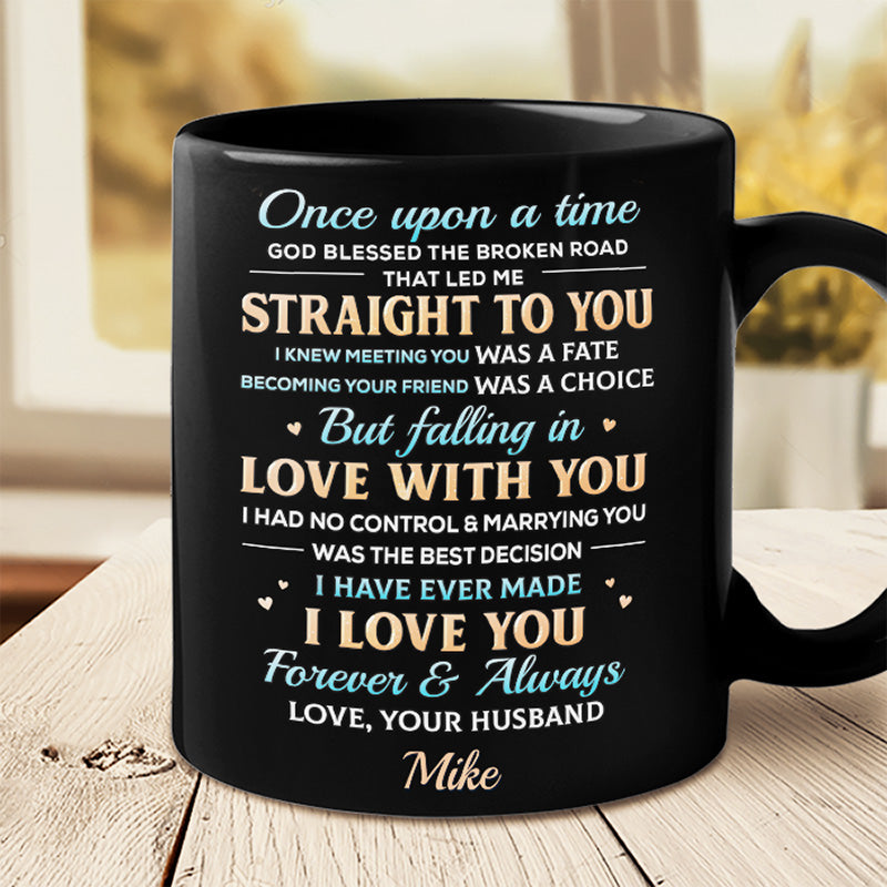 Marrying You Was The Best Decision - Couple Personalized Custom Black Mug - Gift For Husband Wife, Anniversary