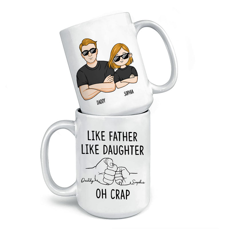 Like Father Like Son - Family Personalized Custom Mug - Gift For Family Members