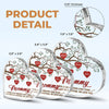 There Is No Greater Love Than The Love Of A Mother - Family Personalized Custom Heart Shaped Acrylic Plaque - Gift For Mom, Grandma