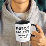 Hubby And Wifey - Couple Personalized Custom Accent Mug - Gift For Husband Wife, Anniversary