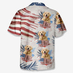 Custom Photo Summer Is A State Of Mind - Dog & Cat Personalized Custom Unisex Patriotic Tropical Hawaiian Aloha Shirt - Independence Day, 4th Of July, Summer Vacation Gift, Gift For Dog Lovers